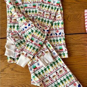 Hanna Andersson Colorful Elf Print Kids Pajamas
